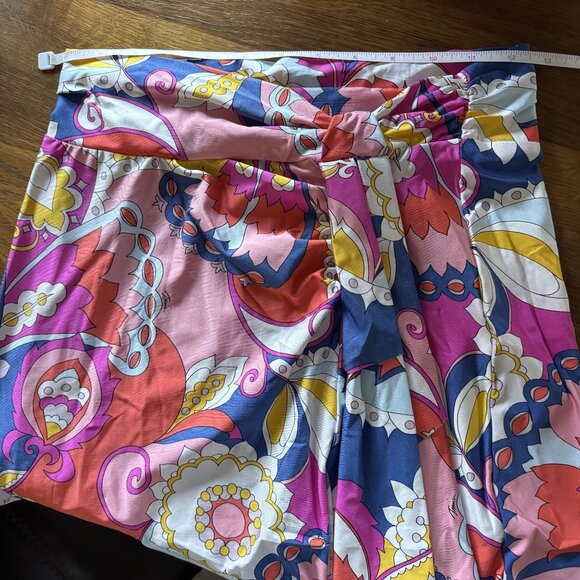 TRINA TURK Sevilla Skirt Womens XS Floral Swim Cover Up Psychedelic Preppy Boho - Picture 5 of 6